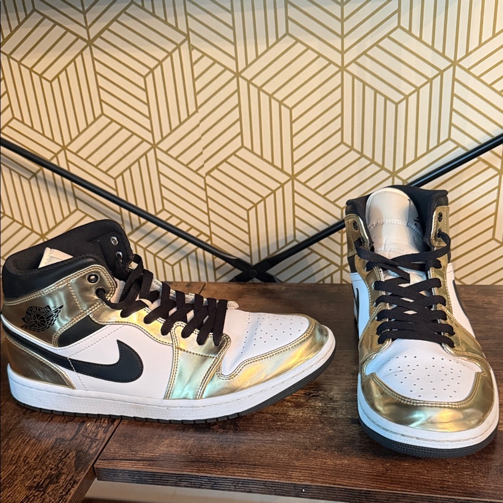 Nike Jordan 1s Gold and Black